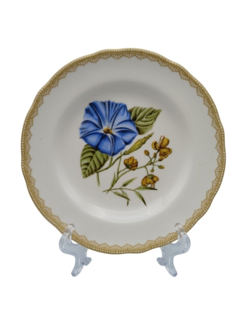 Biltmore Crochet Flower Salad Plates Set 4 Botanical Fine China 9” - Picture 5 of 10